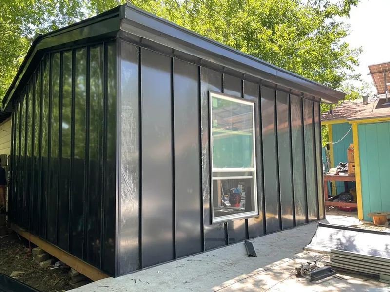 Black standing seam metal wall panels for Roof Inspection in Maple Shade